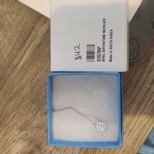 Touchstone Crystal April Birthstone Necklace